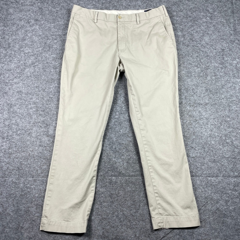 Polo Ralph Lauren Chinos Mens 36x30 (Fits 34x27.5) Tan Stretch Slim Fit Pants